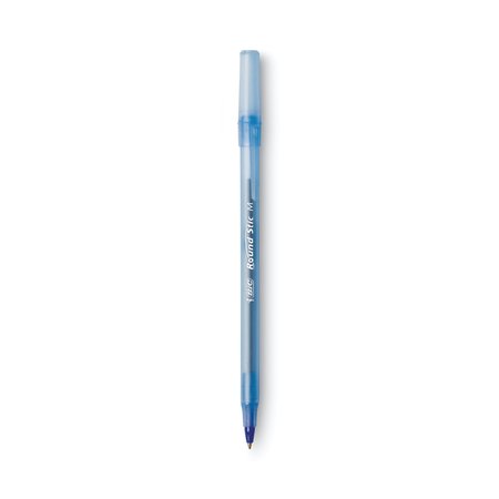 Bic Round Stic Xtra Life Stick BP Pen, 1.2mm, Blue Ink, Gray Barrel, PK240 GSM240BE